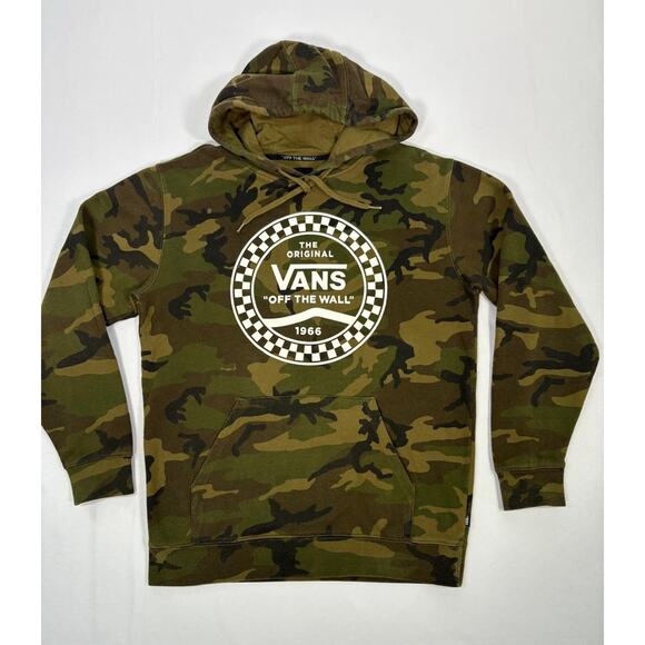 VANS Men's Classic Pullover Camo Hoodie Size M - Picture 4 of 13